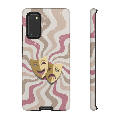 Comedy & Tragedy Masks – Pink Minimal Retro Wave Phone Case - Pink Phone Case - Samsung Galaxy S20 / Glossy