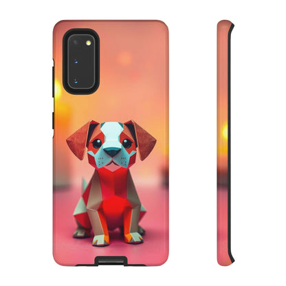 Samsung Galaxy S20 / Glossy Phone Case - Origami Dog Design Phone Case