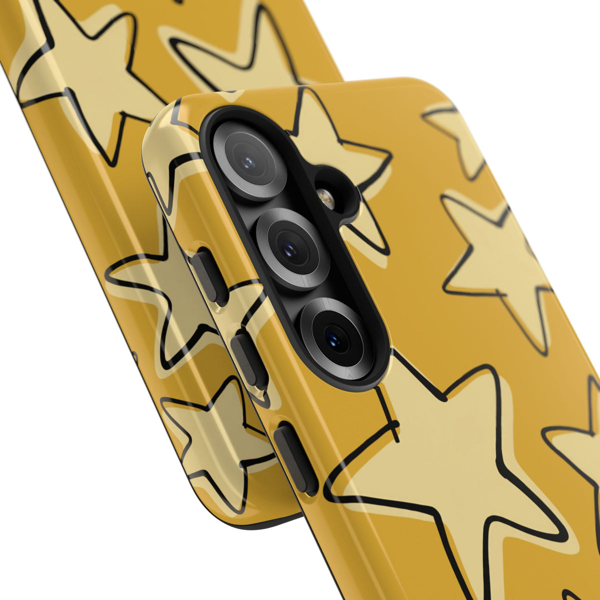 Golden Yellow Doodle Star Phone Case