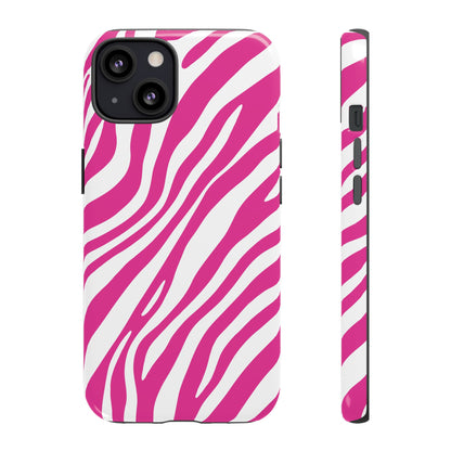 Modern Hot Pink Zebra Print Phone Case