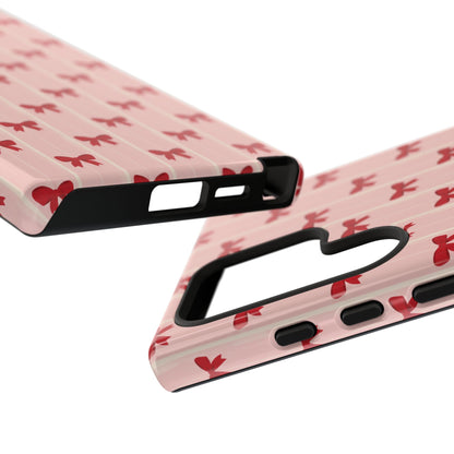 Retro Cherry Red Bow Pattern Phone Case