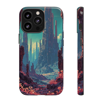 Alien Monolith Valley Sci-fi Phone Case - Pink Phone Case - iPhone 13 Pro / Glossy