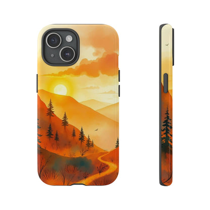 Golden Sunset Design Phone Case - Multicolor Phone Case - iPhone 15 / Glossy