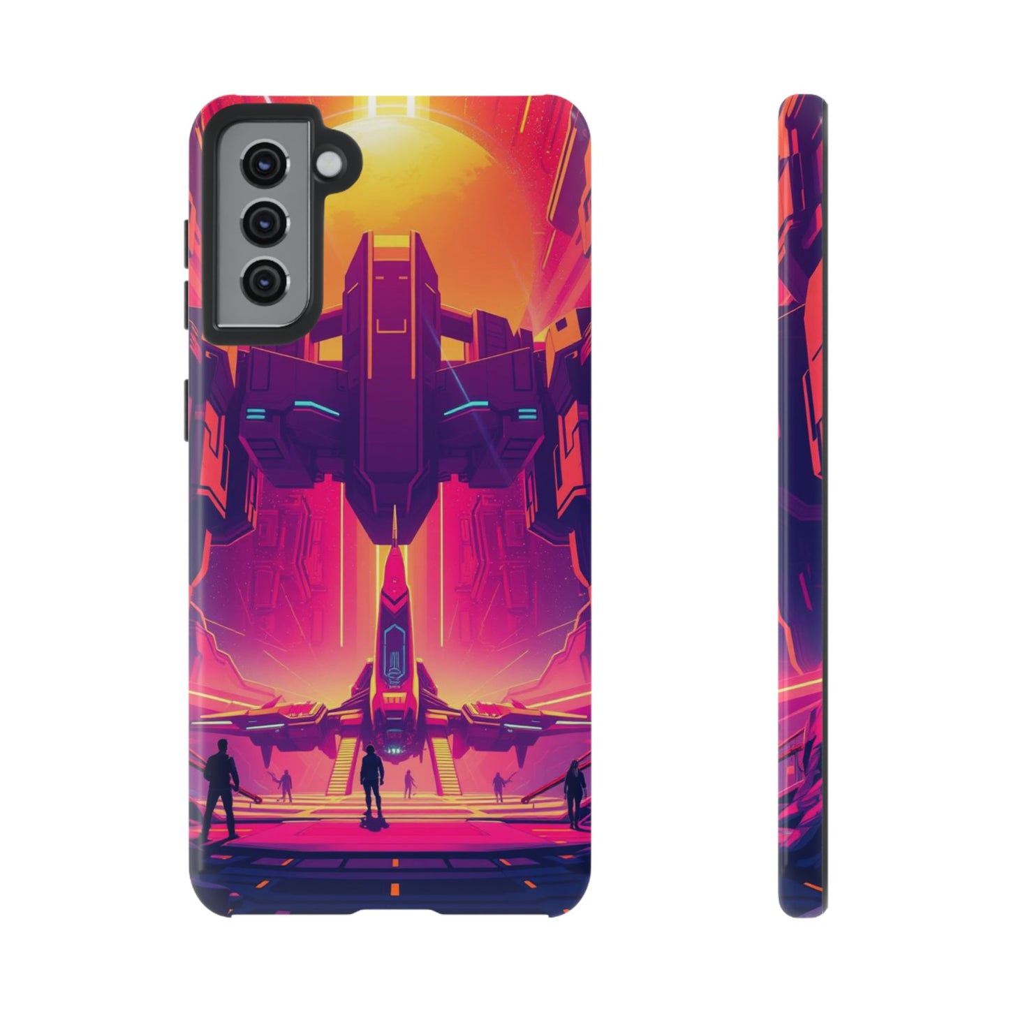 Samsung Galaxy S21 Plus / Glossy Phone Case - Alien Landing Pad Design Phone Case
