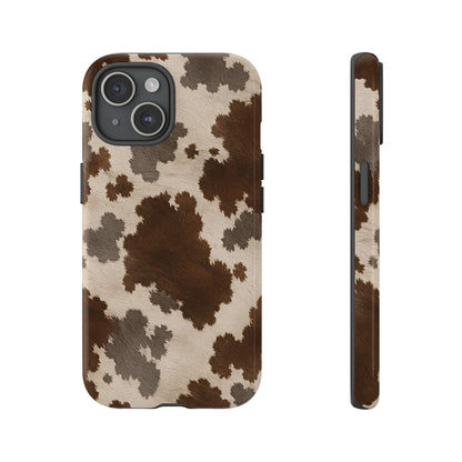 Stylish Mocha Cow Print Phone Case