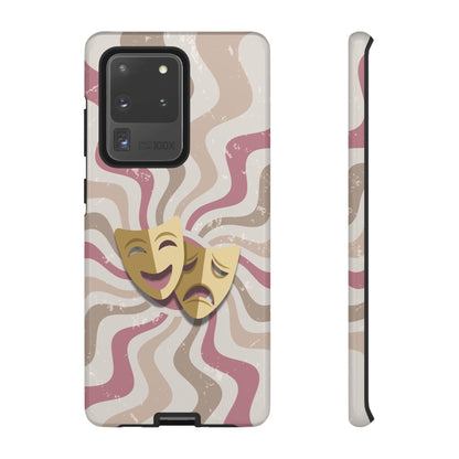 Comedy & Tragedy Masks – Pink Minimal Retro Wave Phone Case - Pink Phone Case - Samsung Galaxy S20 Ultra / Glossy