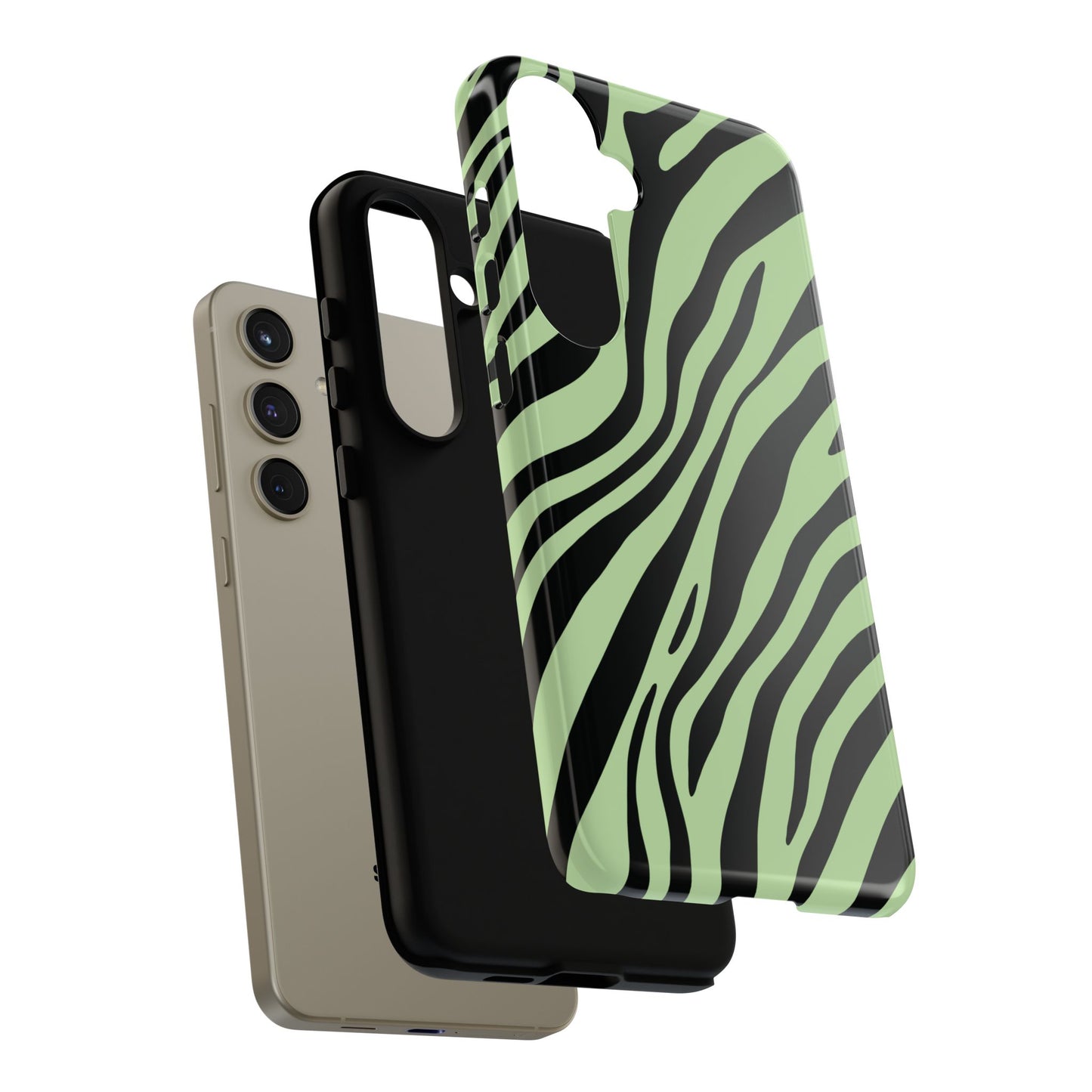 Modern Mint Zebra Print Phone Case