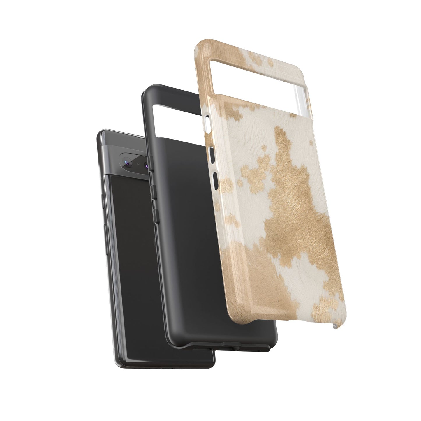 Elegant Champagne Cow Print Phone Case