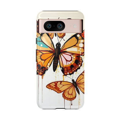 Google Pixel 8 / Glossy Phone Case - Abstract Butterflies Design Phone Case