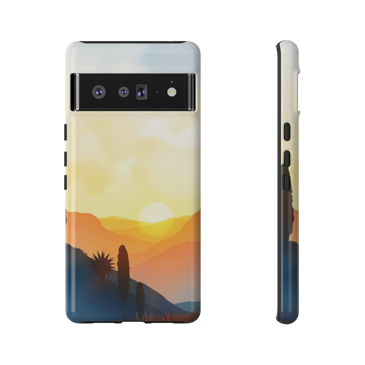 Watercolour Sunset Design Phone Case - Multicolor Phone Case - Google Pixel 6 Pro / Glossy