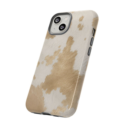 Elegant Champagne Cow Print Phone Case