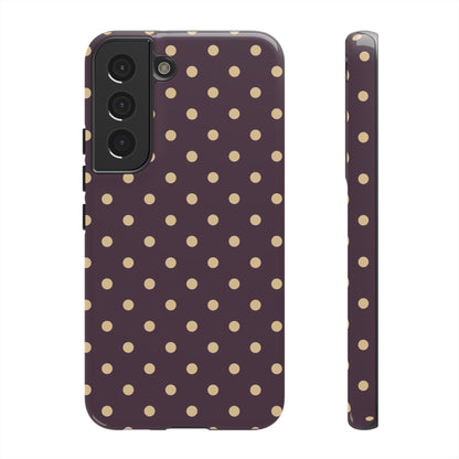 Purple with Yellow Dot Pattern Phone Case