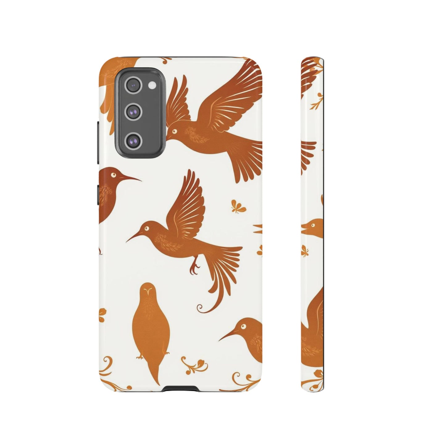 Samsung Galaxy S20 FE / Glossy Phone Case - Abstract Bird Pattern Phone Case