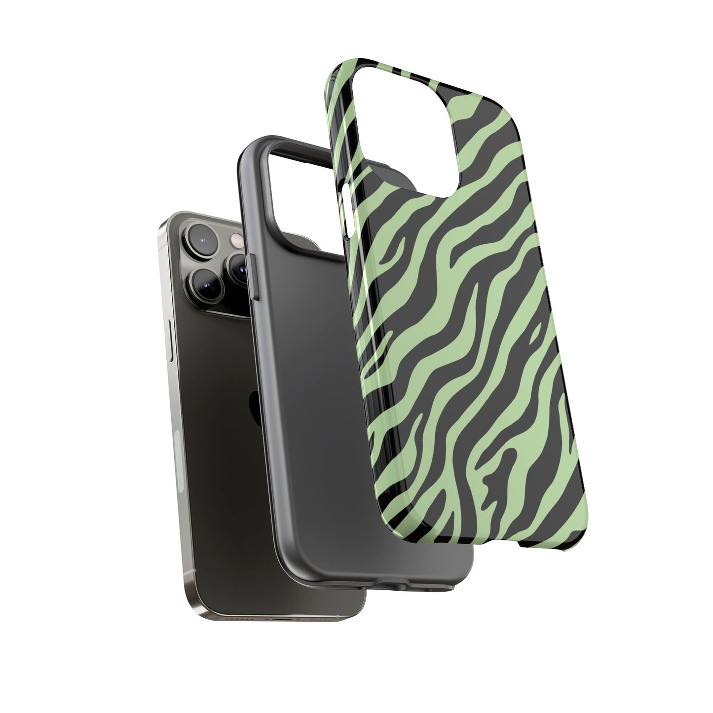 Stylish Mint Zebra Print Phone Case