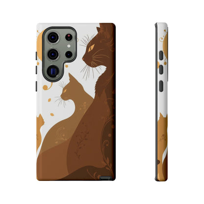 Samsung Galaxy S23 Ultra / Glossy Phone Case - Abstract Cat Pattern Design Phone Case