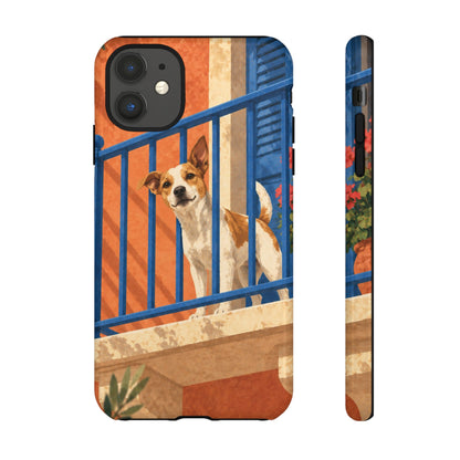Jack Russell Terrier Balcony Busybody Phone Case - Multicolor Phone Case - iPhone 11 / Glossy
