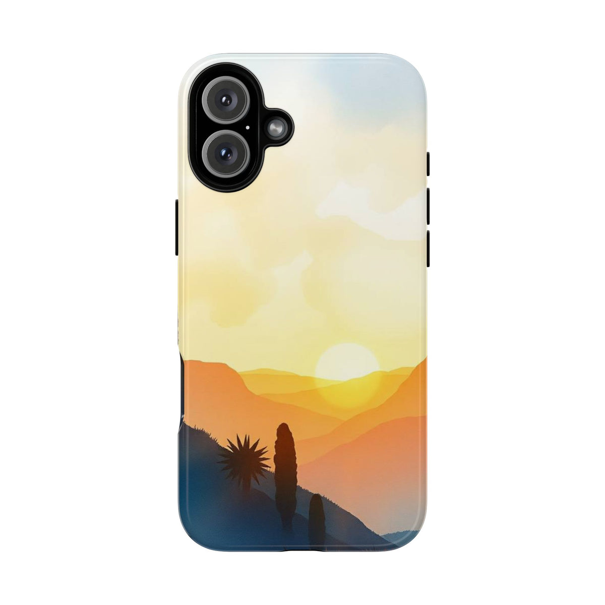 Watercolour Sunset Design Phone Case - Multicolor Phone Case - iPhone 16 Plus / Glossy