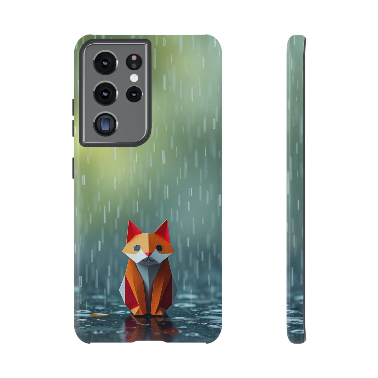 Samsung Galaxy S21 Ultra / Glossy Phone Case - Origami ’Soggy Fox’ Design Phone Case