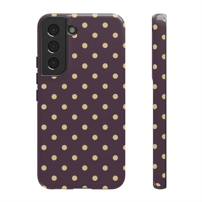 Purple with Yellow Dot Pattern Phone Case