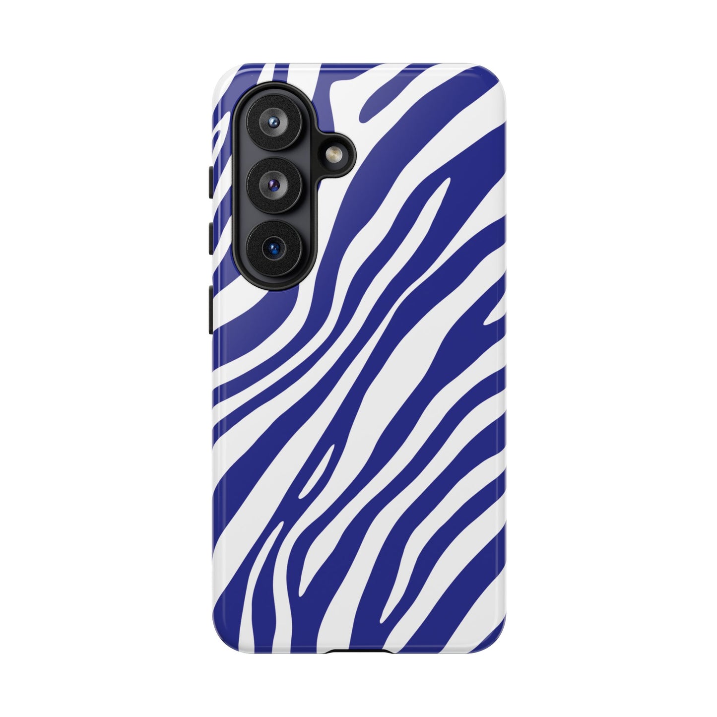 Modern Electric Blue Zebra Print Phone Case