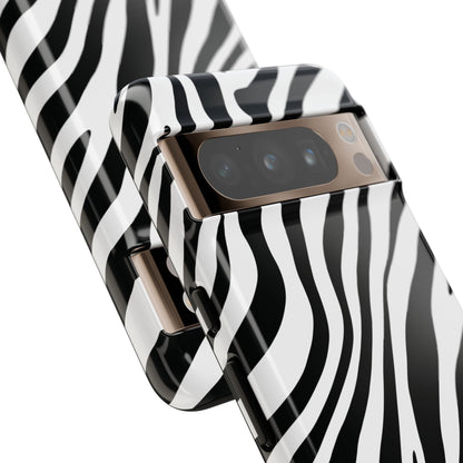 Modern Monochrome Zebra Print Phone Case