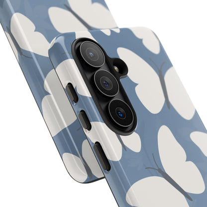 Minimalist Light Blue Butterfly Pattern Phone Case - Blue Phone Case