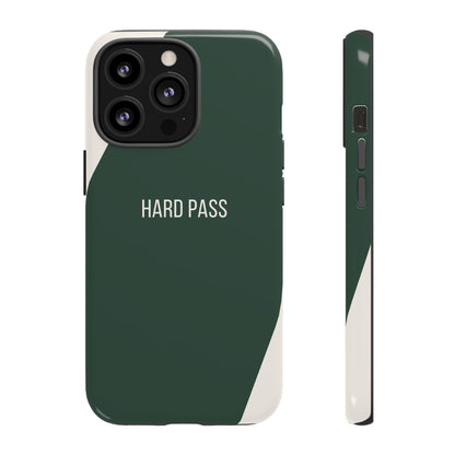 iPhone 13 Pro / Glossy Phone Case - Sassy Statement Case ’Hard Pass’ in Green & White
