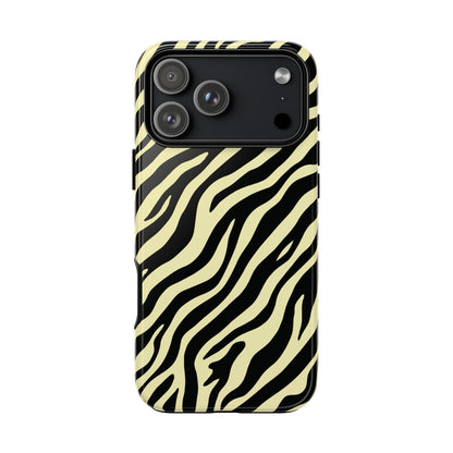 Stylish Neutral Zebra Print Phone Case