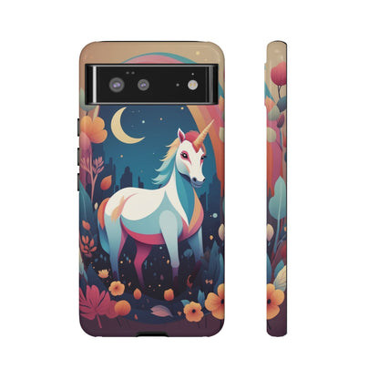 Google Pixel 6 / Glossy Phone Case - Stylised Unicorn & Rainbow Design Phone Case