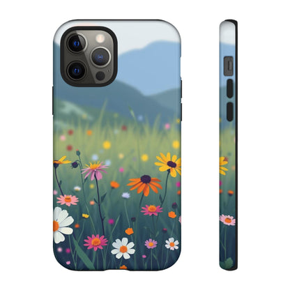 iPhone 12 Pro / Glossy Phone Case - Vibrant Meadow Design Phone Case