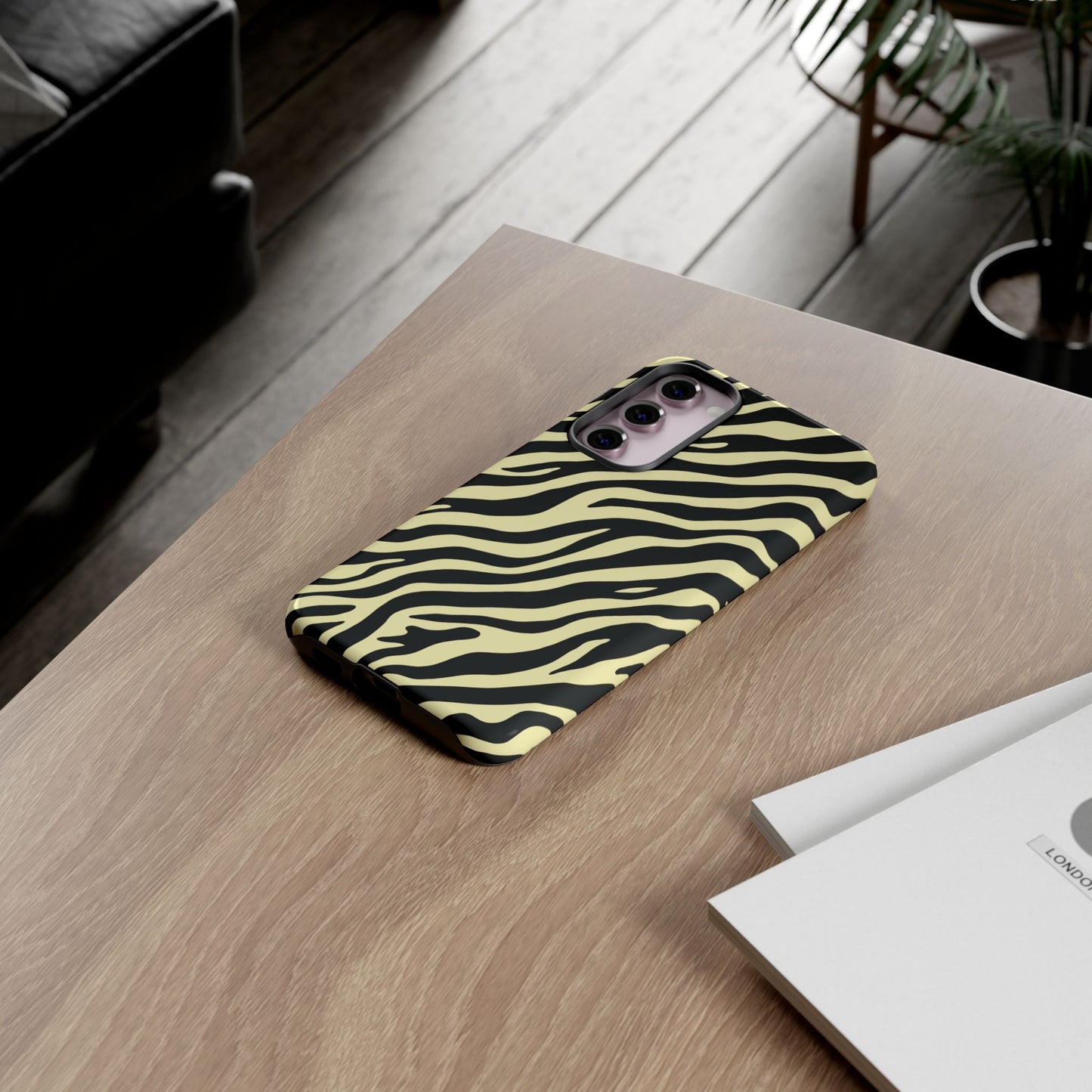Stylish Neutral Zebra Print Phone Case