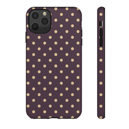 Purple with Yellow Dot Pattern Phone Case