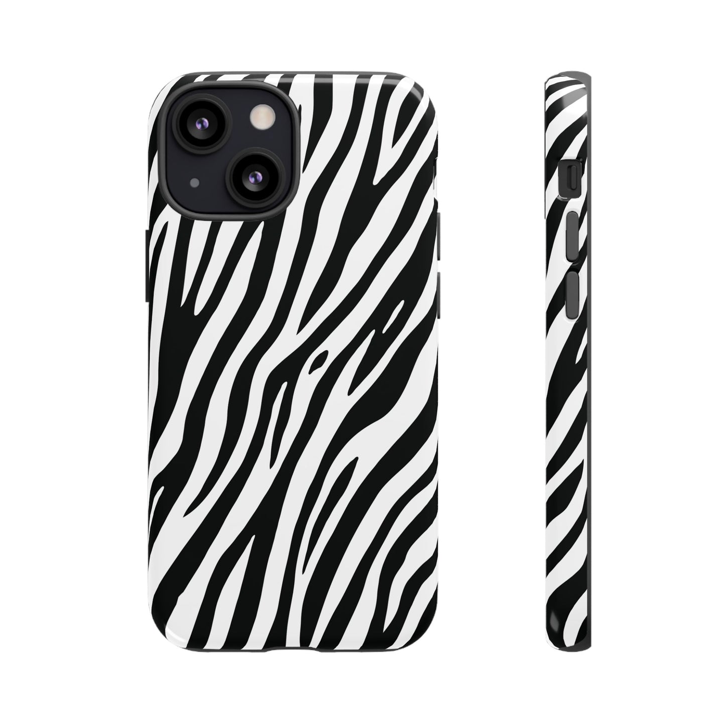 Monochrome Tiger Print Phone Case