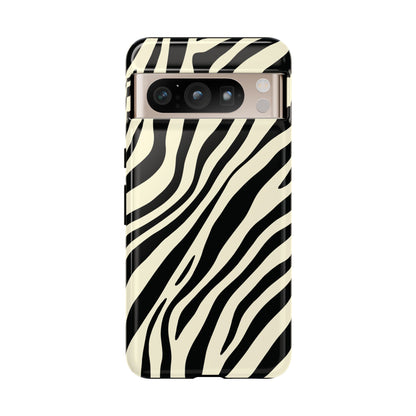 Modern Neutral Zebra Print Phone Case