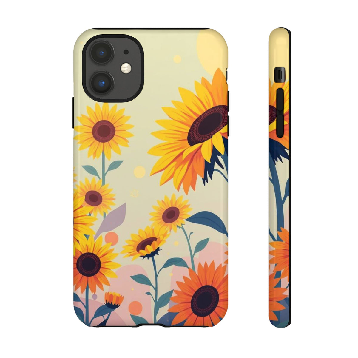Modern Flat Sunflower Design Phone Case - Multicolor Phone Case - iPhone 11 / Glossy