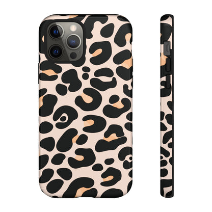 Elegant Peach Leopard Print Phone Case