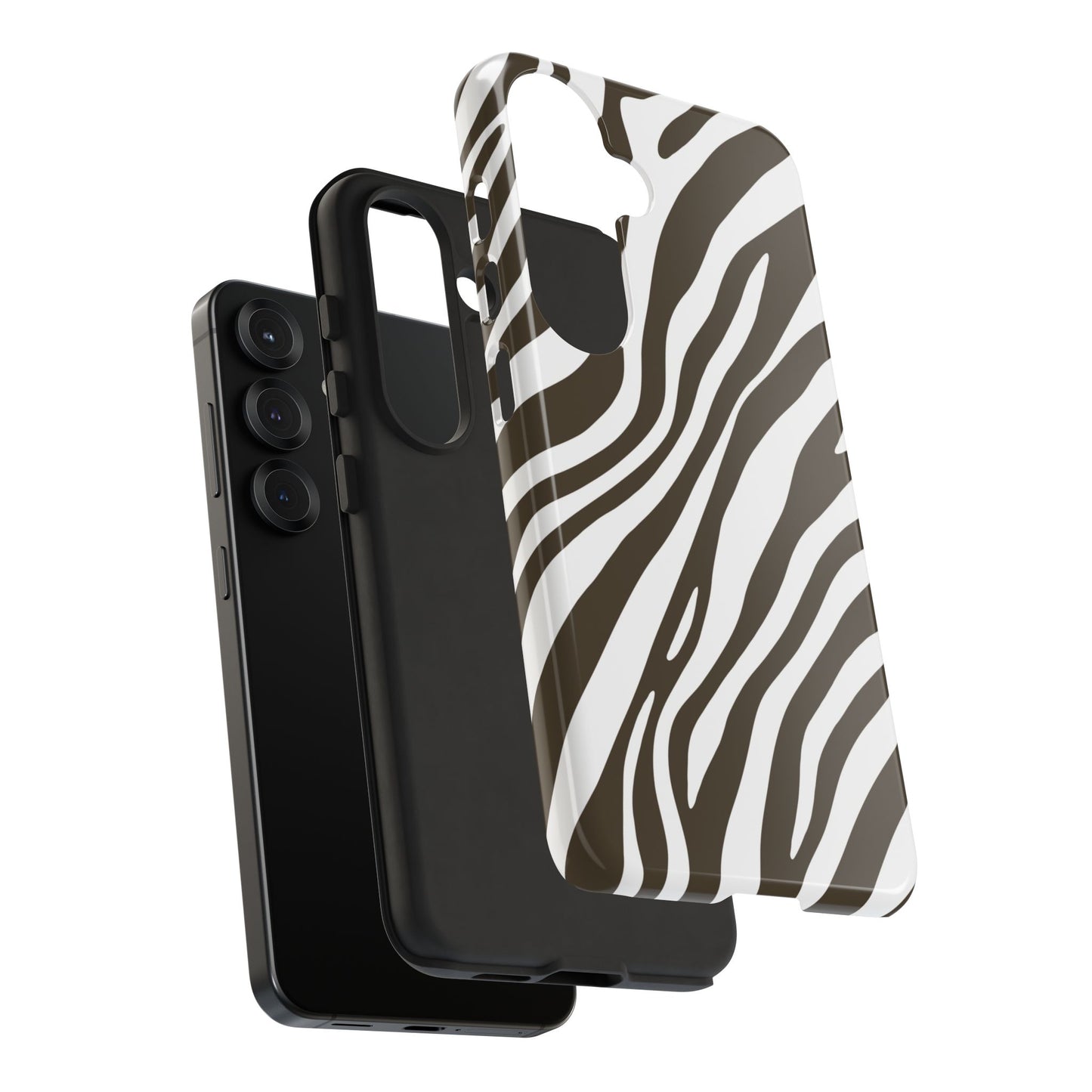 Modern Mocha Zebra Print Phone Case