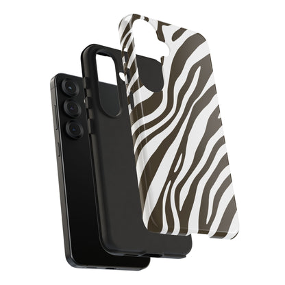Modern Mocha Zebra Print Phone Case