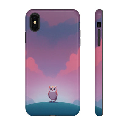 iPhone XS MAX / Glossy Phone Case - Watercolour Owl & Cloud Design Phone Case