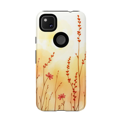 Boho Chic Watercolour Wildflower Dusk Pattern Phone Case