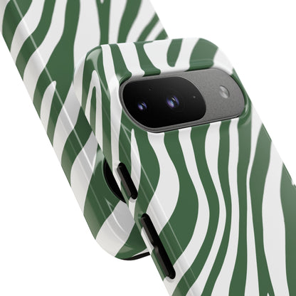 Modern Sage Zebra Print Phone Case