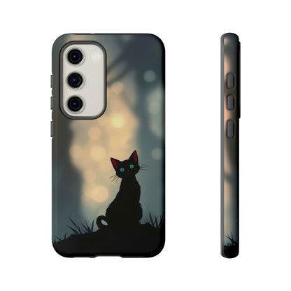 Samsung Galaxy S23 / Glossy Phone Case - Gothic Cat Design Phone Case
