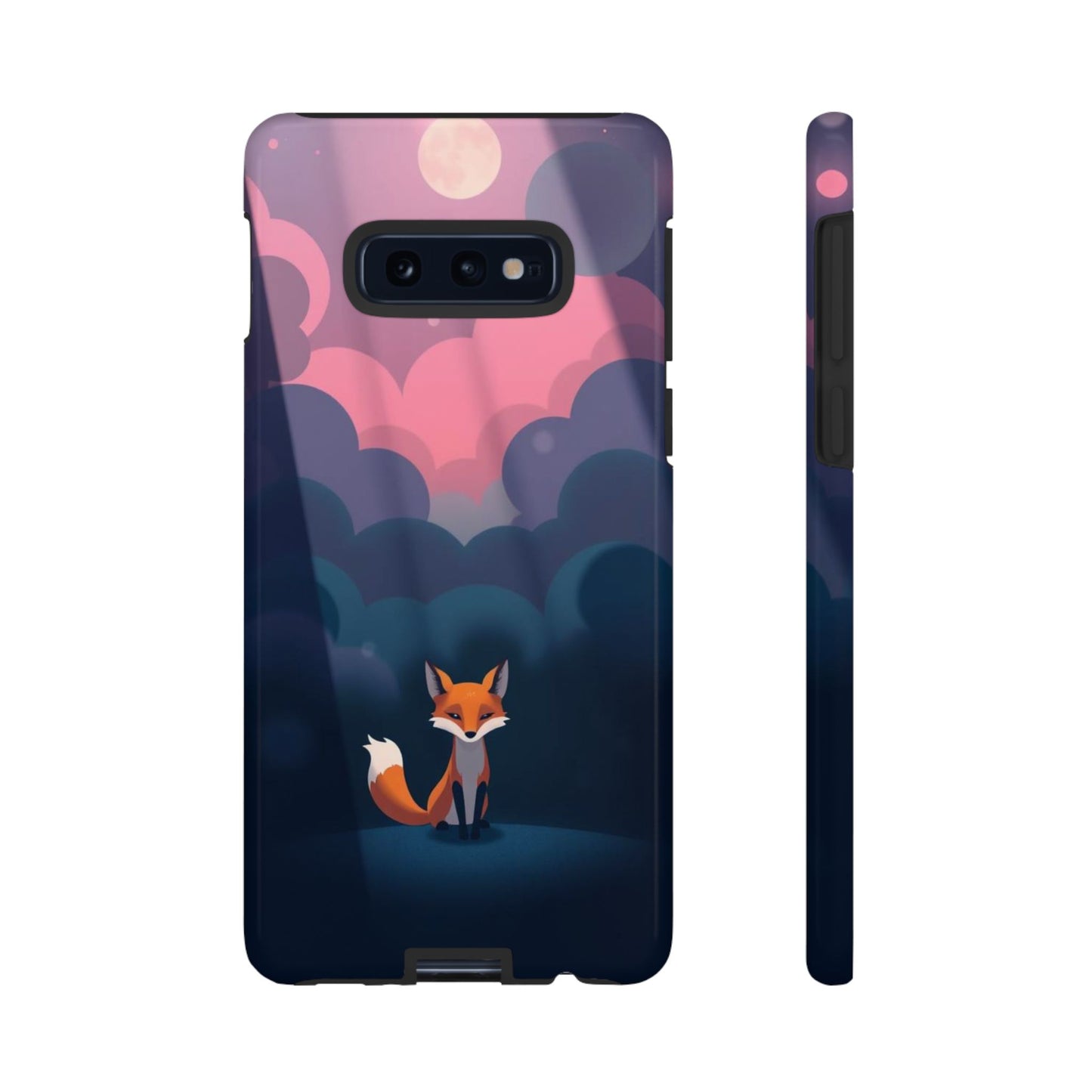 Samsung Galaxy S10E / Glossy Phone Case - Moody Pop Art Fox Design Phone Case