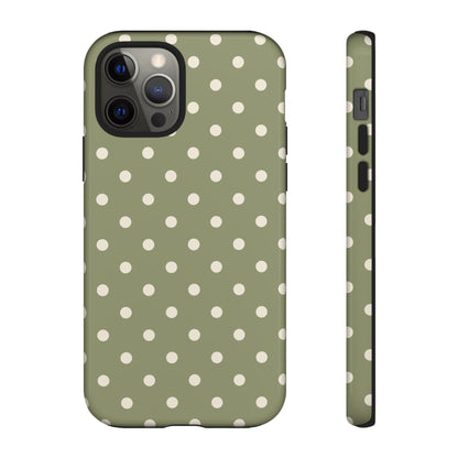 Green & White Dot Pattern Phone Case