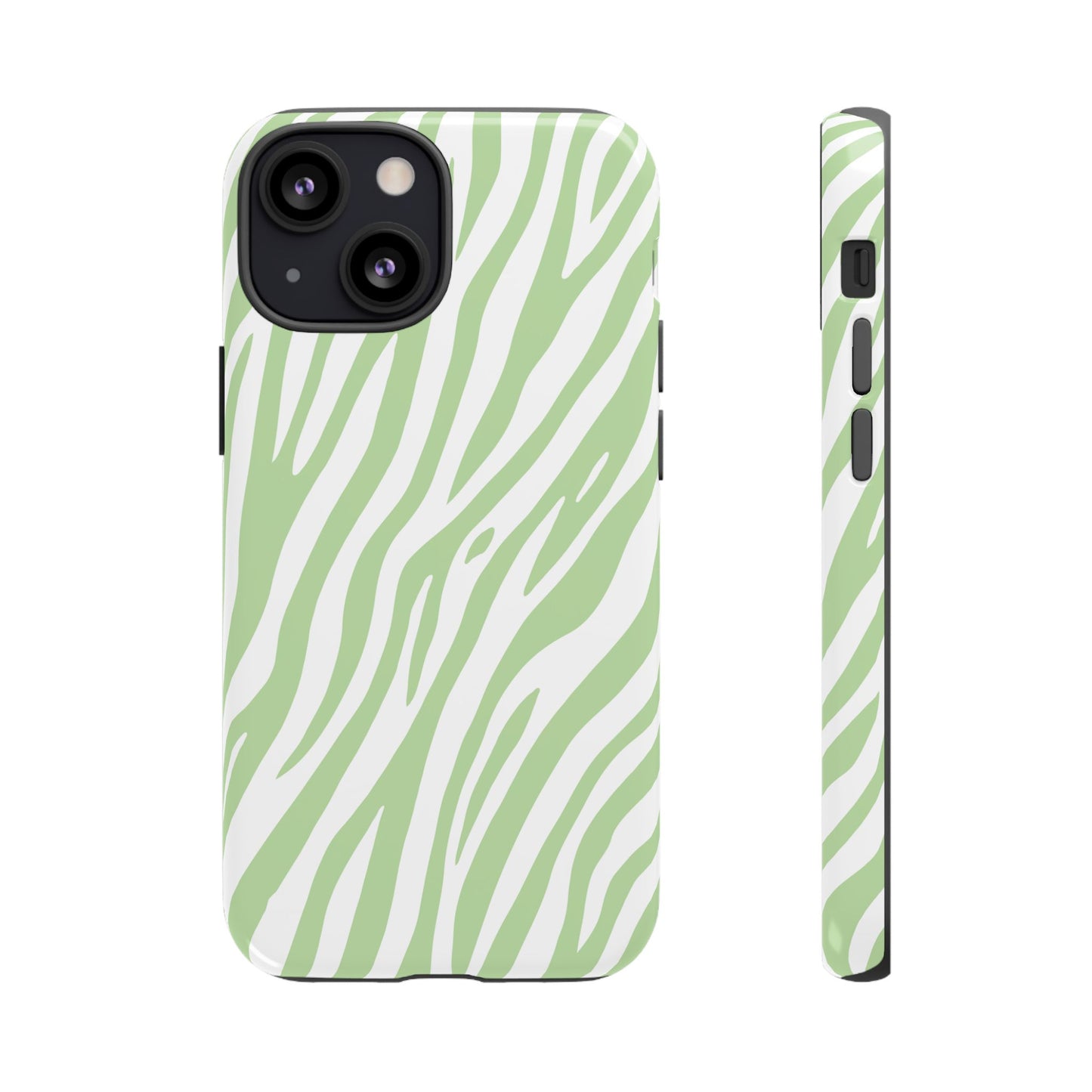 Mint Tiger Print Phone Case