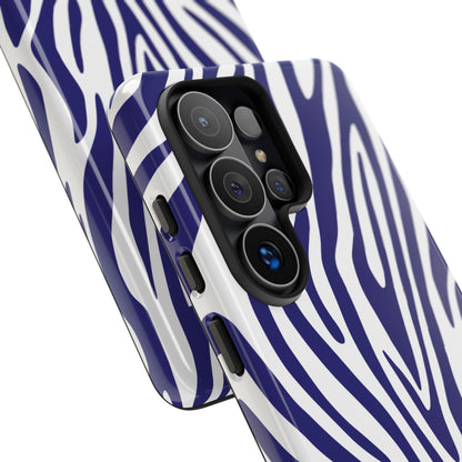 Graphic Blue Tiger Print Phone Case