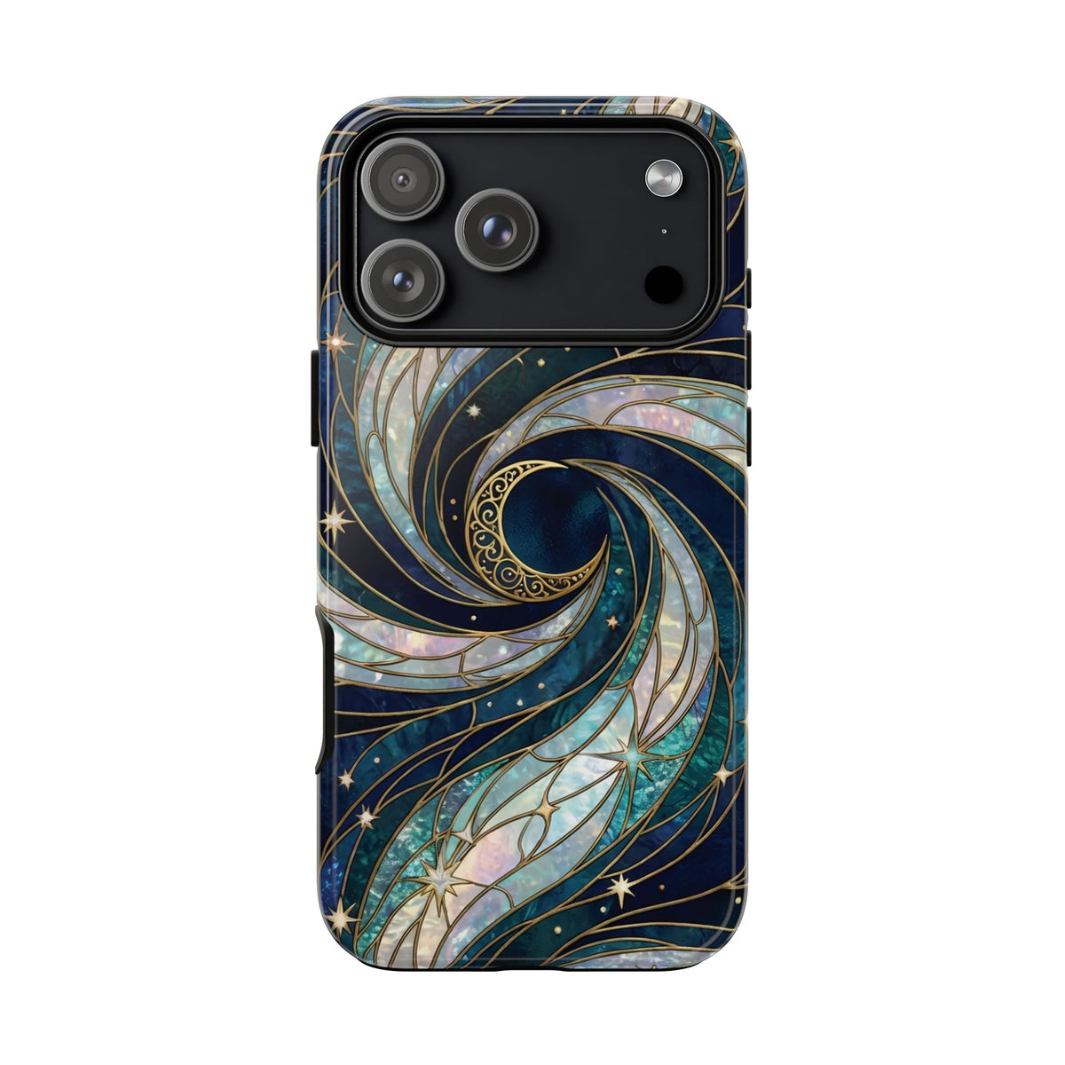 Elegant Navy & Teal Celestial Swirl Phone Case