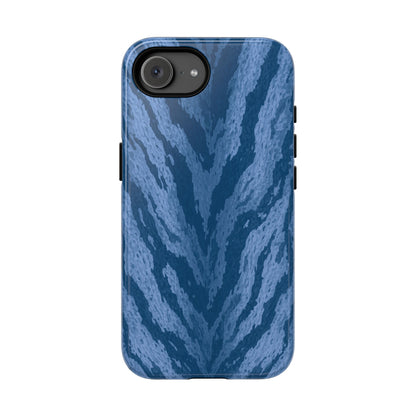 Coastal Tiger Print Phone Case - Blue Phone Case - iPhone 17e / Glossy