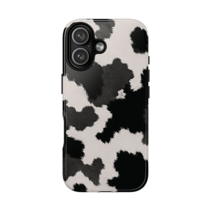 Modern Monochrome Cow Print Phone Case