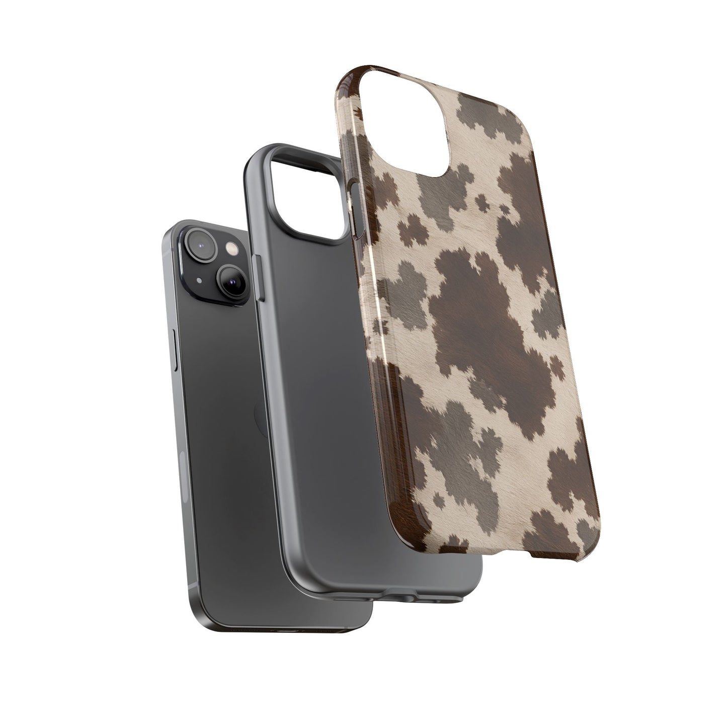 Stylish Mocha Cow Print Phone Case